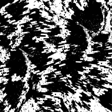 Siyah beyaz, grunge desenli soyut bir arka plan. vektör illüstrasyonu.  