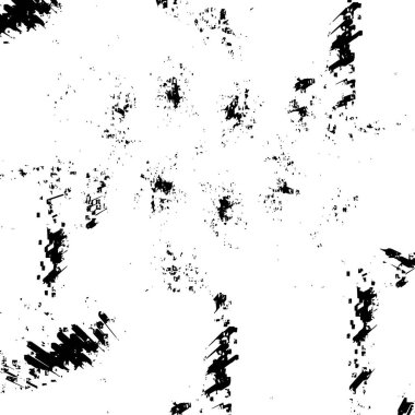 Çizik ve çiziklerle dolu siyah beyaz bir arka plan. Soyut vektör illüstrasyonu.