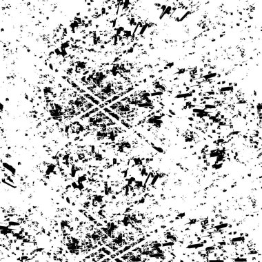 Çizik ve çiziklerle dolu siyah beyaz bir arka plan. Soyut vektör illüstrasyonu.