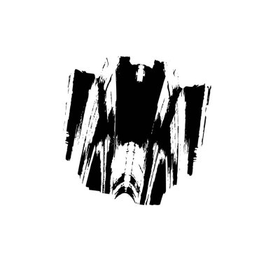 siyah fırça mürekkep dokusu. vektör grunge soyut el boyaması arkaplan.