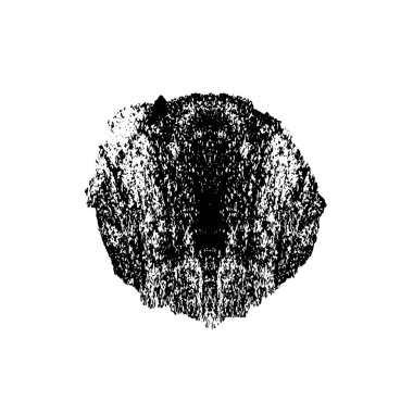 Beyaz arkaplanda soyut siyah boya fırçası darbesi