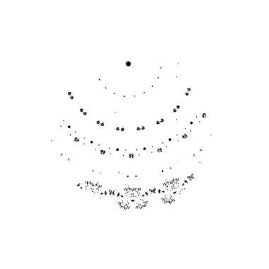 Siyah ve beyaz noktalı soyut arkaplan