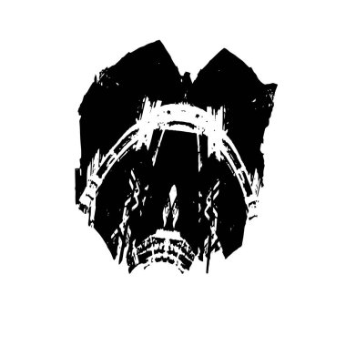 Siyah fırça darbeleri ve doku. grunge soyut el - boyanmış elementler.