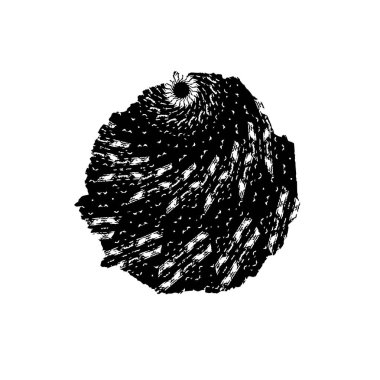 siyah ve beyaz el çizilmiş daire.