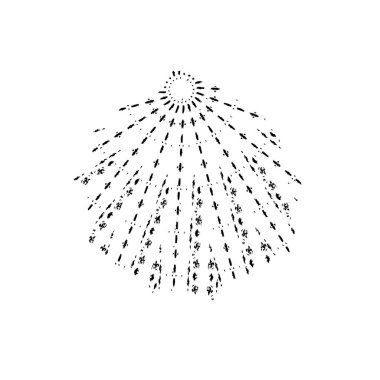 Beyaz arka planda siyah mürekkep fırça sıyrık