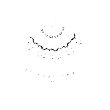 siyah ve beyaz soyut geometrik şekil. tasarım elemanı. vektör illüstrasyonu 