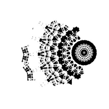 siyah ve beyaz soyut geometrik şekil. tasarım elemanı. vektör illüstrasyonu 