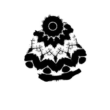 siyah ve beyaz soyut geometrik şekil. tasarım elemanı. vektör illüstrasyonu 