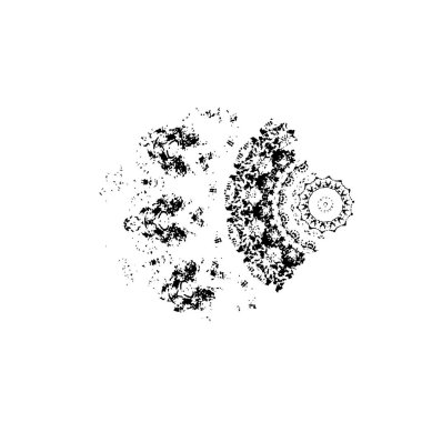 siyah ve beyaz soyut geometrik şekil. tasarım elemanı. vektör illüstrasyonu 