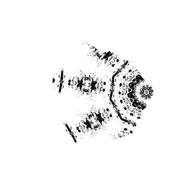 siyah ve beyaz soyut geometrik şekil. tasarım elemanı. vektör illüstrasyonu 