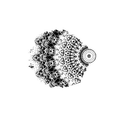 siyah ve beyaz soyut geometrik şekil. tasarım elemanı. vektör illüstrasyonu 