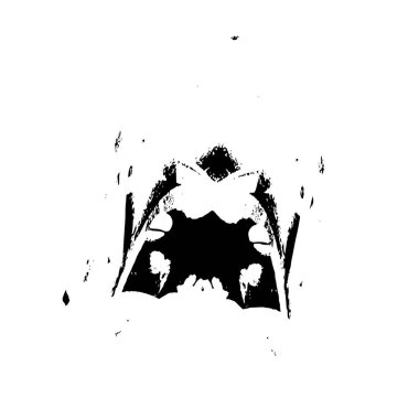 siyah ve beyaz soyut geometrik şekil. tasarım elemanı. vektör illüstrasyonu 