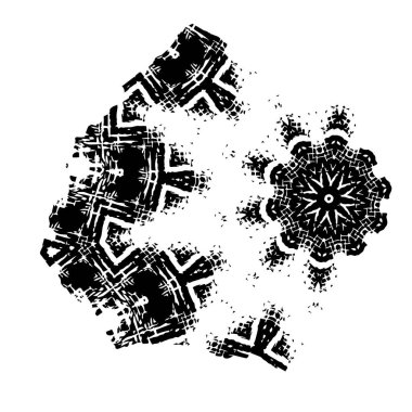 siyah ve beyaz soyut geometrik şekil. tasarım elemanı. vektör illüstrasyonu 