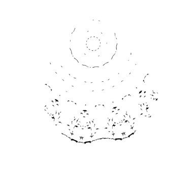 siyah ve beyaz soyut geometrik şekil. tasarım elemanı. vektör illüstrasyonu 
