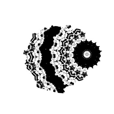 siyah ve beyaz soyut geometrik şekil. tasarım elemanı. vektör illüstrasyonu 
