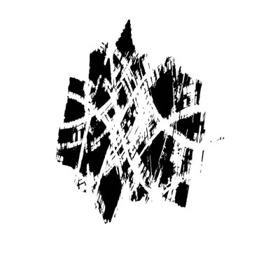 siyah ve beyaz soyut geometrik şekil. tasarım elemanı. vektör illüstrasyonu 