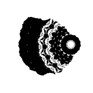 siyah ve beyaz soyut geometrik şekil. tasarım elemanı. vektör illüstrasyonu 