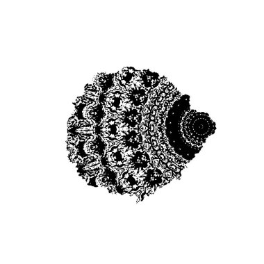 siyah ve beyaz soyut geometrik şekil. tasarım elemanı. vektör illüstrasyonu 