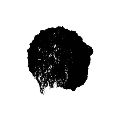 Beyaz arkaplanda soyut grunge mürekkep lekesi