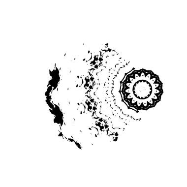 siyah ve beyaz soyut geometrik şekil. tasarım elemanı. vektör illüstrasyonu 