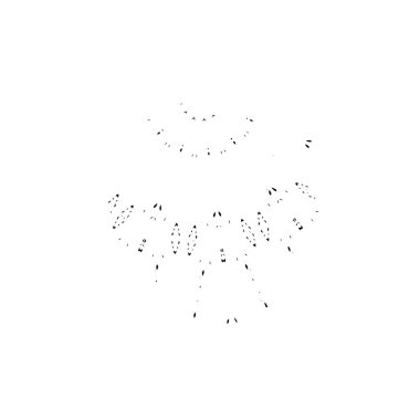 siyah ve beyaz soyut geometrik şekil. tasarım elemanı. vektör illüstrasyonu 