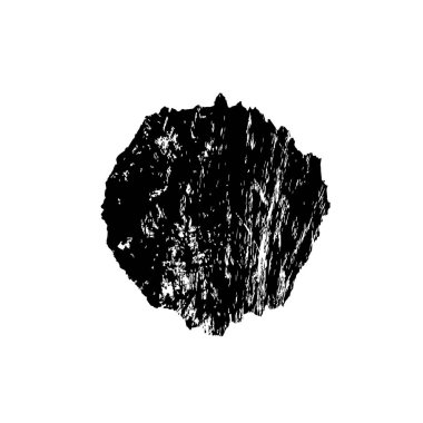 Beyaz arkaplanda siyah grunge fırça darbesi