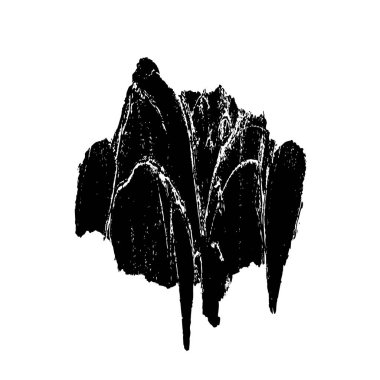 Beyaz arka planda siyah nokta. grunge soyut el boyaması ögesi 