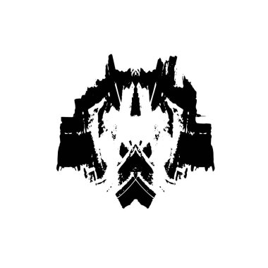  beyaz arkaplanda mürekkep fırçası darbesi