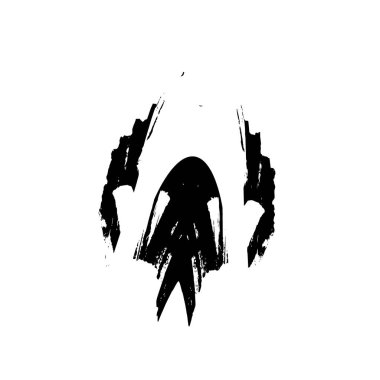  beyaz arkaplanda mürekkep fırçası darbesi