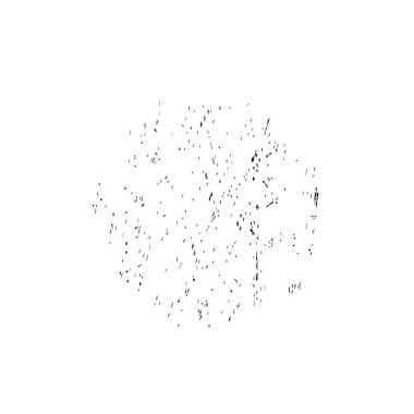 beyaz arkaplanda izole edilmiş siyah fırça darbesinin grunge dokusu 