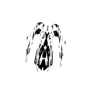  beyaz arkaplanda mürekkep fırçası darbesi