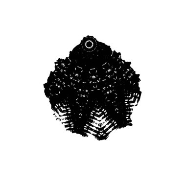 beyaz arkaplanda siyah grafik fırça darbesi