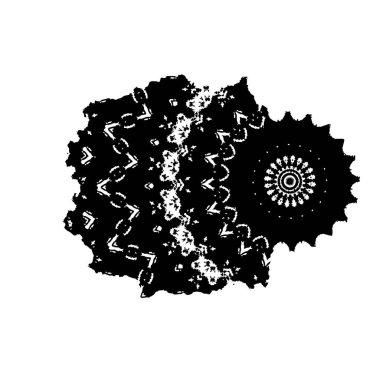 beyaz arkaplanda siyah grafik fırça darbesi