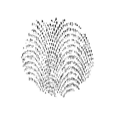 beyaz arkaplanda siyah grafik fırça darbesi