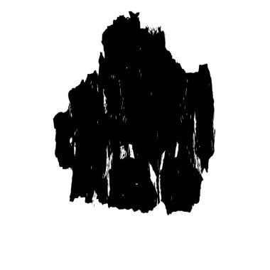 beyaz arkaplanda siyah grafik fırça darbesi