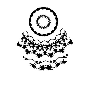 beyaz arkaplanda siyah grafik fırça darbesi