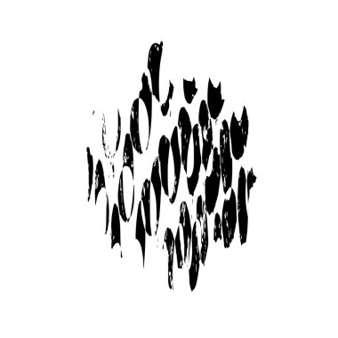 beyaz arkaplanda siyah grafik fırça darbesi