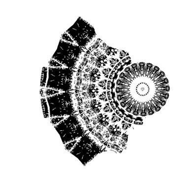 beyaz arkaplanda siyah grafik fırça darbesi