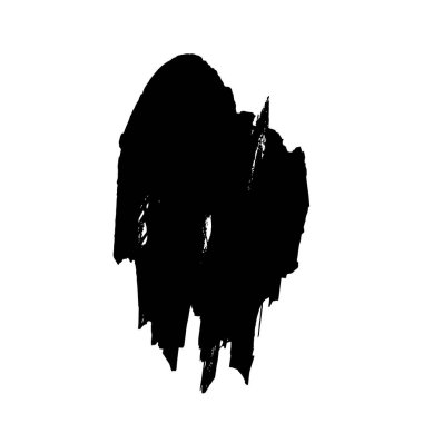 beyaz arkaplanda siyah grafik fırça darbesi