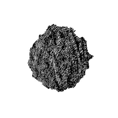 beyaz arkaplanda siyah grafik fırça darbesi