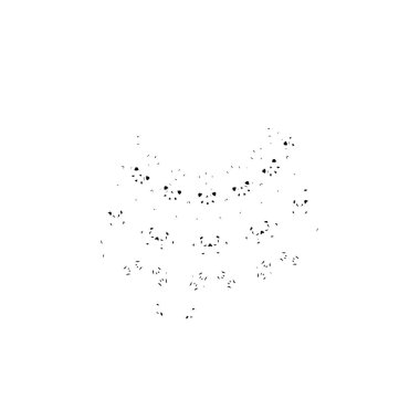 beyaz arkaplanda siyah grafik fırça darbesi