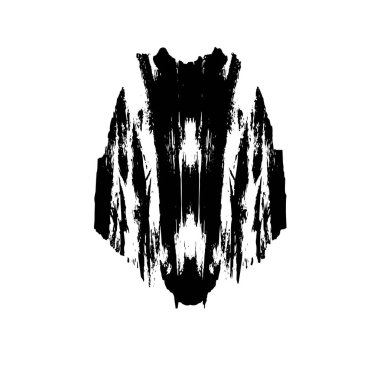 beyaz arkaplanda siyah grafik fırça darbesi