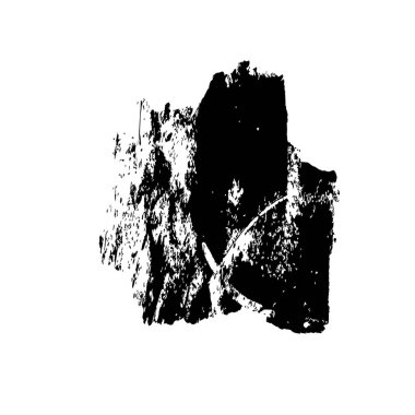 beyaz arkaplanda siyah grafik fırça darbesi