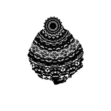 beyaz arkaplanda siyah grafik fırça darbesi