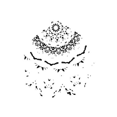 beyaz arkaplanda siyah grafik fırça darbesi