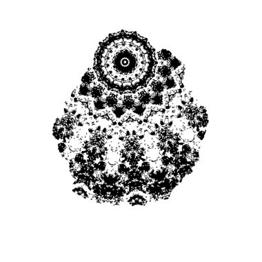 beyaz arkaplanda siyah grafik fırça darbesi