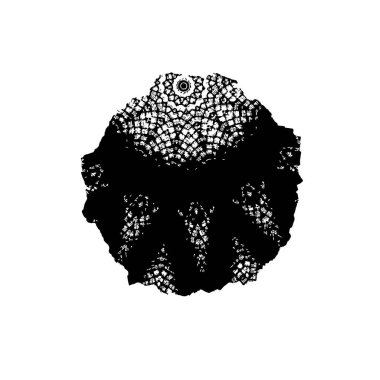 beyaz arkaplanda siyah grafik fırça darbesi