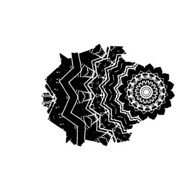 Beyaz arkaplanda soyut siyah fırça darbesi