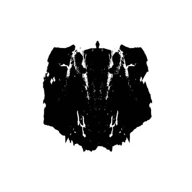 Beyaz arkaplanda soyut siyah fırça darbesi