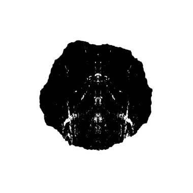 Beyaz arkaplanda soyut siyah fırça darbesi